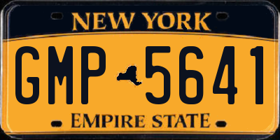 NY license plate GMP5641