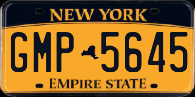 NY license plate GMP5645