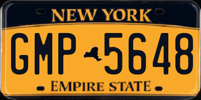 NY license plate GMP5648