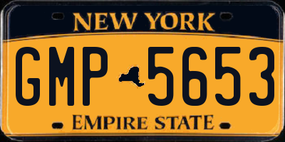 NY license plate GMP5653