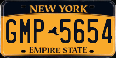 NY license plate GMP5654