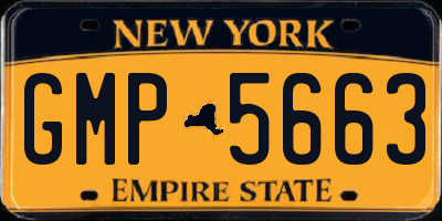 NY license plate GMP5663