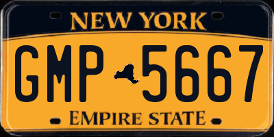 NY license plate GMP5667