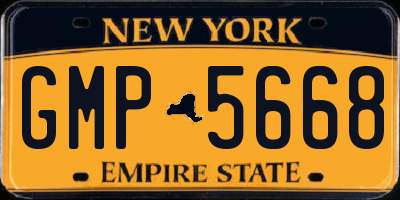 NY license plate GMP5668