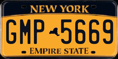 NY license plate GMP5669