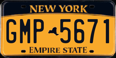 NY license plate GMP5671