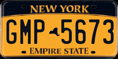 NY license plate GMP5673