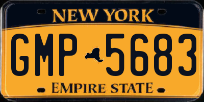 NY license plate GMP5683
