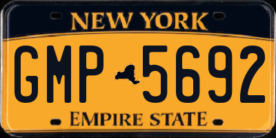NY license plate GMP5692