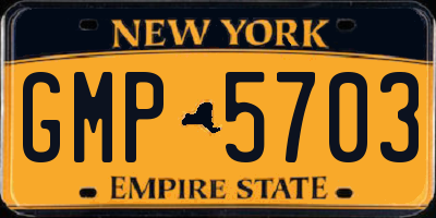 NY license plate GMP5703