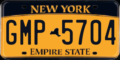 NY license plate GMP5704