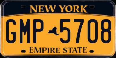 NY license plate GMP5708
