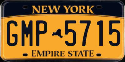 NY license plate GMP5715