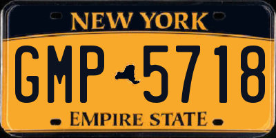 NY license plate GMP5718