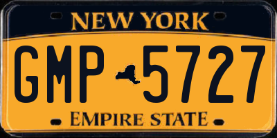 NY license plate GMP5727