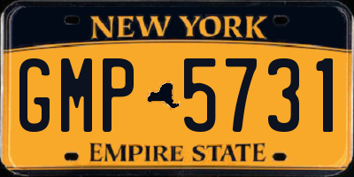 NY license plate GMP5731