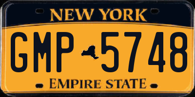 NY license plate GMP5748