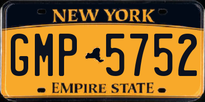 NY license plate GMP5752