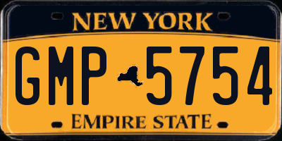 NY license plate GMP5754