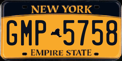 NY license plate GMP5758