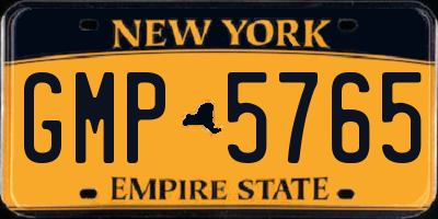 NY license plate GMP5765