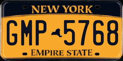 NY license plate GMP5768