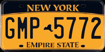 NY license plate GMP5772