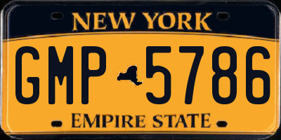 NY license plate GMP5786