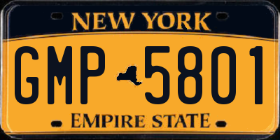 NY license plate GMP5801