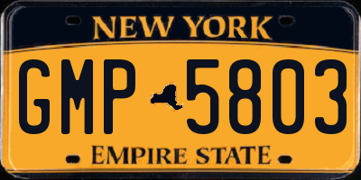 NY license plate GMP5803