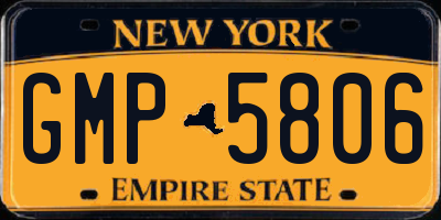 NY license plate GMP5806