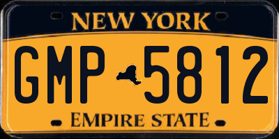 NY license plate GMP5812