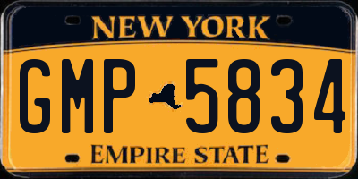 NY license plate GMP5834