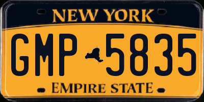 NY license plate GMP5835