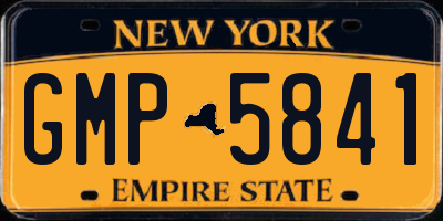 NY license plate GMP5841