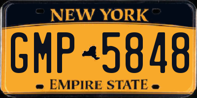 NY license plate GMP5848