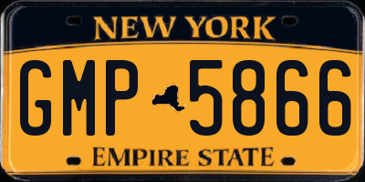 NY license plate GMP5866