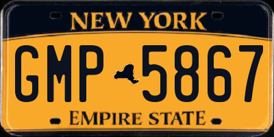 NY license plate GMP5867