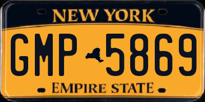 NY license plate GMP5869