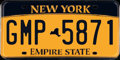 NY license plate GMP5871