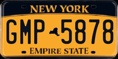 NY license plate GMP5878