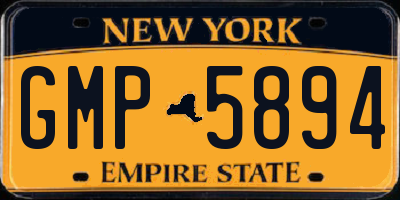 NY license plate GMP5894