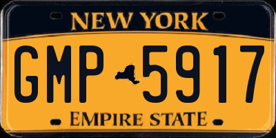 NY license plate GMP5917