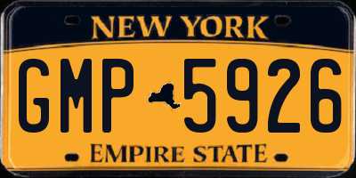 NY license plate GMP5926