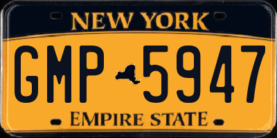 NY license plate GMP5947