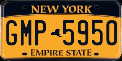 NY license plate GMP5950