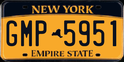NY license plate GMP5951