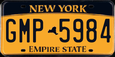 NY license plate GMP5984