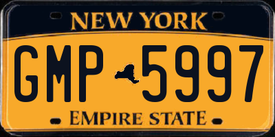 NY license plate GMP5997