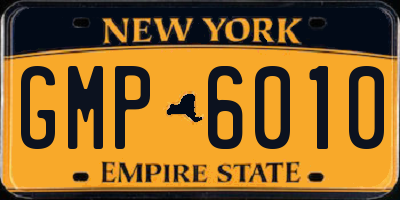 NY license plate GMP6010